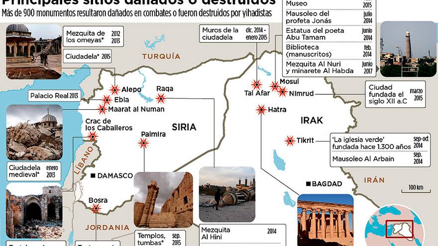 Estado Islámico destruye icónico minarete de Mosul