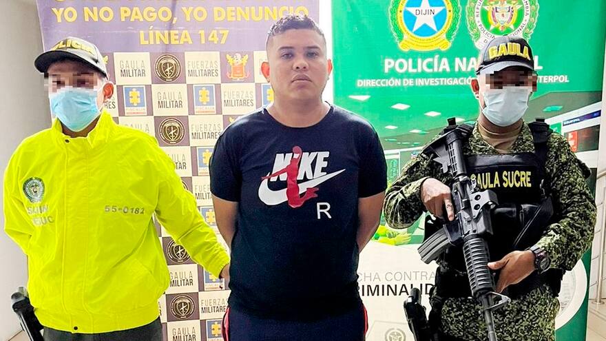 Capturan a sindicado de coordinar homicidios selectivos en Sincelejo