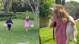La duquesa de Sussex Meghan Markle revela video de sus hijos en plena Pascua