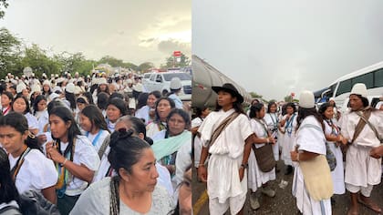 Bloqueo del pueblo arhuaco en la vía Valledupar-Bosconia completa más de 15 horas