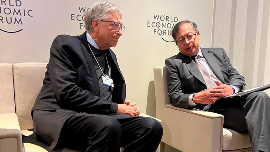 Petro se reunió con Bill Gates en Davos: conozca los detalles