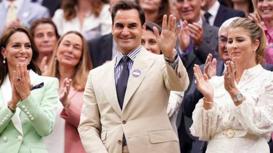 Roger Federer volvió a Wimbledon para ser homenajeado