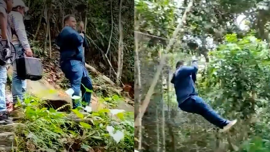 Cantante cayó de una altura de 10 metros al cruzar un río en una tirolesa