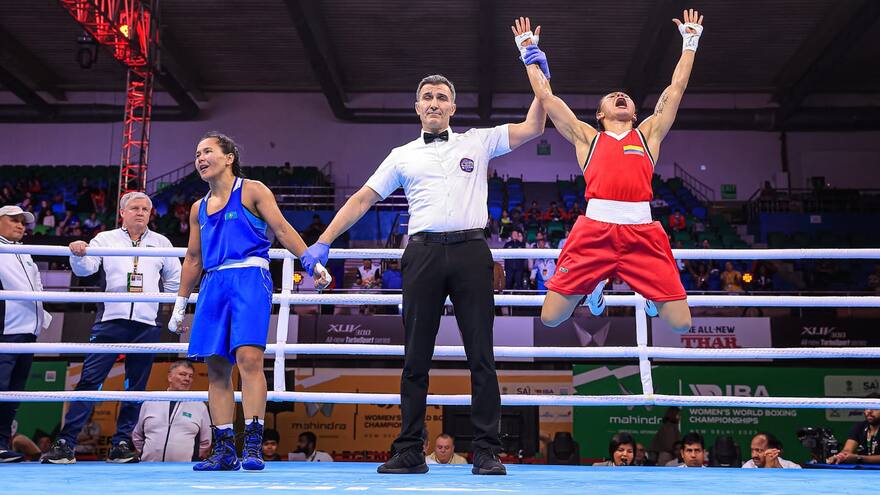 ¡Colombia hace historia: Jenny Arias va a la final del Mundial de Boxeo de la India!