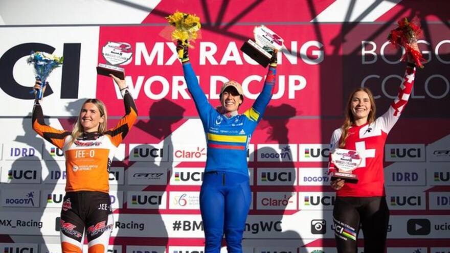 Mariana Pajón se alzó con medalla de oro en la Copa Mundo BMX de Bogotá