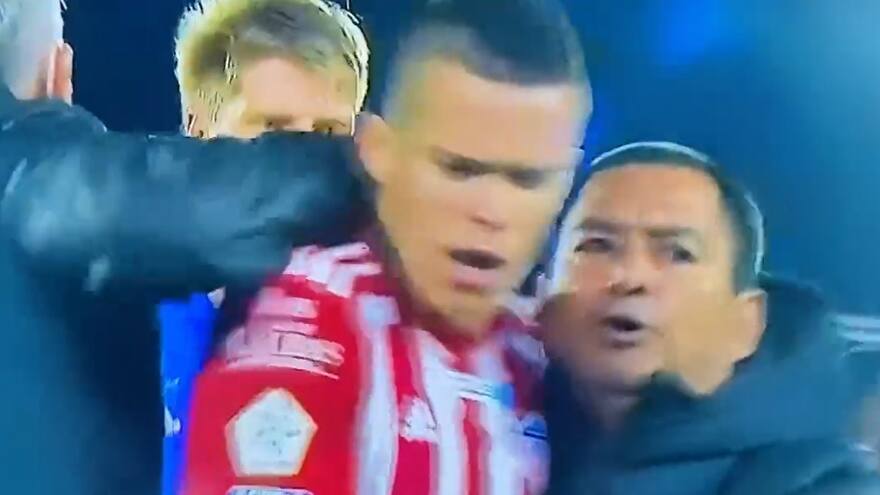 Walmer Pacheco, lateral del Junior, agredido por el gerente de Millonarios