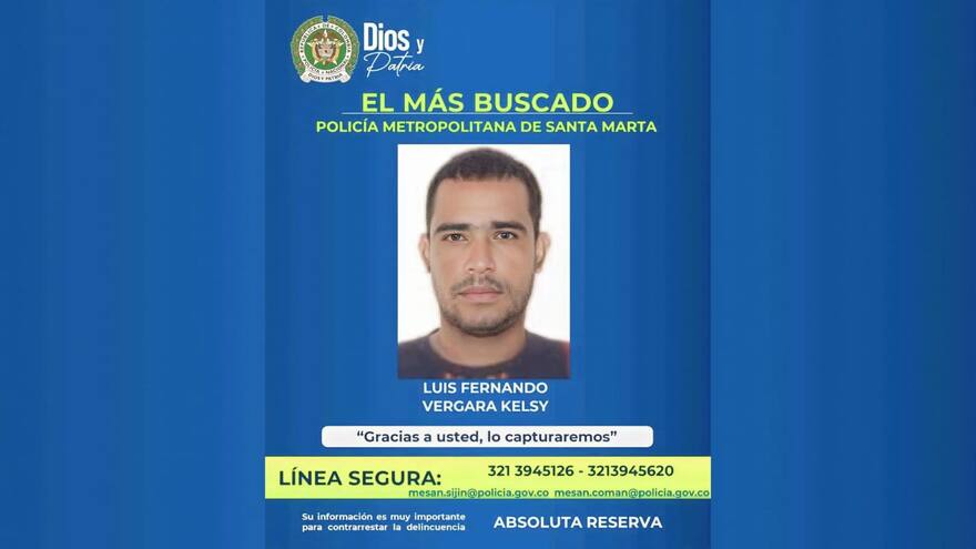 Buscan a presunto autor material del crimen de policía durante atraco en Santa Marta