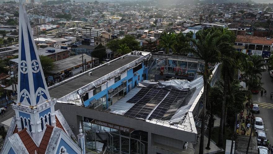Video: techo de santuario en Brasil se desplomó y dejó dos personas muertas
