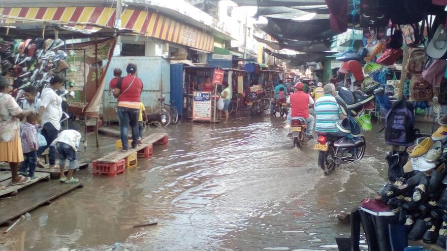 El Banco, Magdalena, comenzó a inundarse por zona comercial