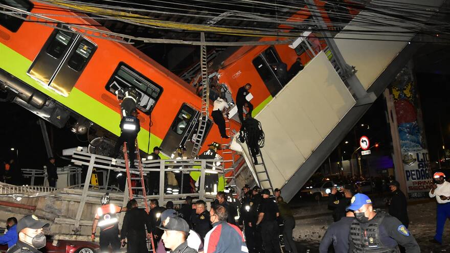Sube a 24 la cifra de muertos por el derrumbe del metro de Ciudad de México