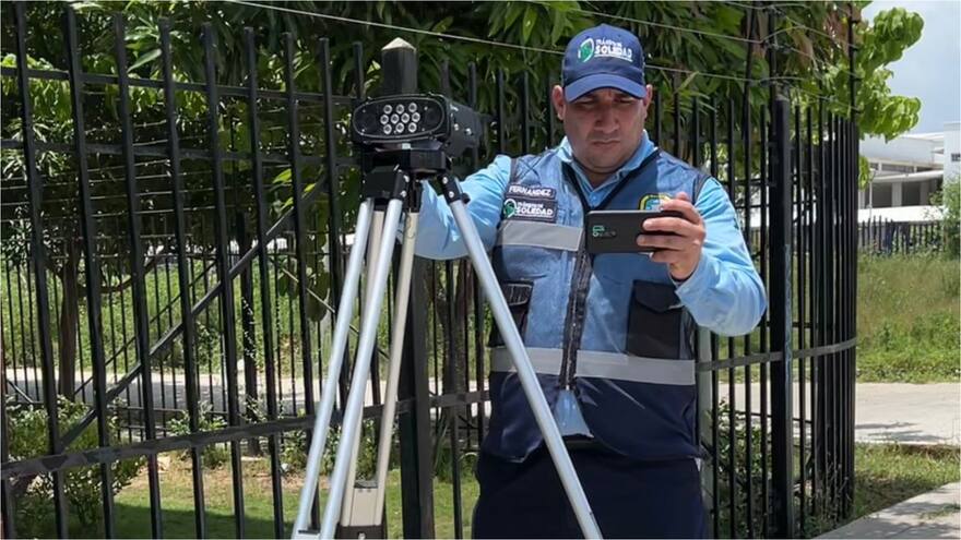 Puntos móviles de control en Soledad se apoyan con reconocimiento de placas