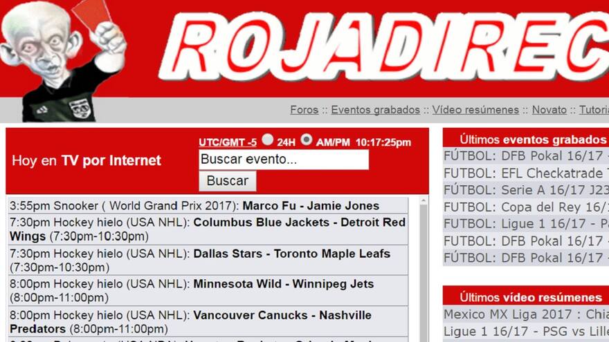 Juzgado español ordena el cierre de la página web ‘Rojadirecta’