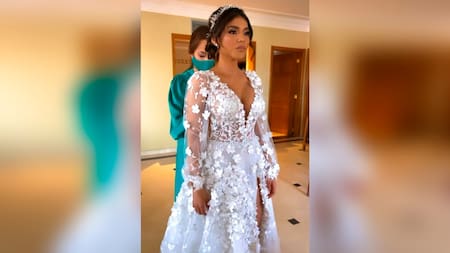 Así fue el vestido de Tasharem Villegas, la esposa de Luis Fernando Muriel