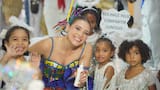 Con crayones, niños de CDI crearon el vestuario que luce la reina del Carnaval 2026, Michelle Char