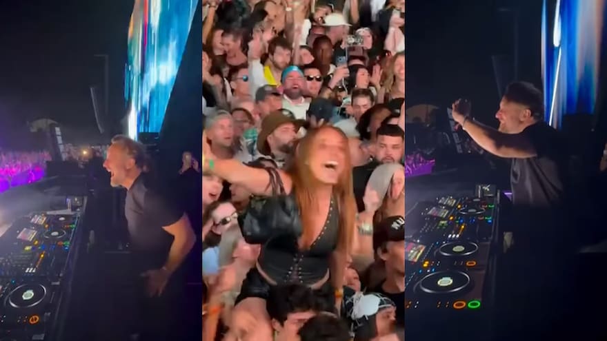 La emotiva reacción de David Guetta al ver a su hija en el público durante presentación en Coachella