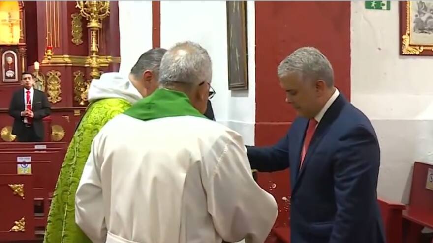 Iván Duque se despide del Gobierno visitando el Santuario de Bogotá