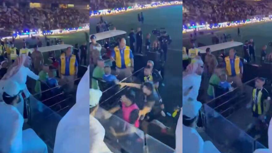 Video: hincha atacó a latigazos a futbolista tras partido entre Al Hilal y Al Ittihad por la Supercopa de Arabia Saudita