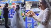 Video: pareja de recién casados celebró su boda comiendo perros calientes: “Hay hambre”
