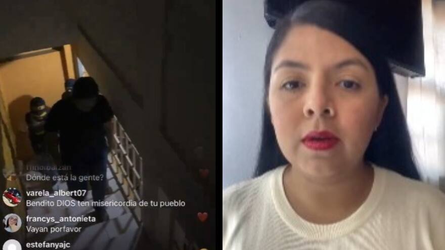 Miembro del partido de Machado transmitió en vivo mientras era detenida