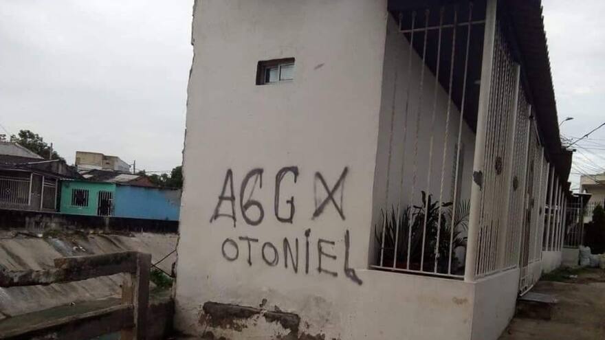 Aparecen supuestos grafitis del Clan del Golfo en Soledad