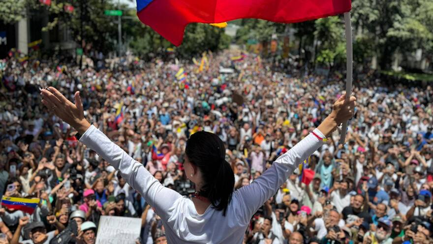La oposición venezolana vuelve a las calles con la ‘Gran Protesta Mundial’ exigiendo transparencia en resultados de las elecciones