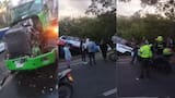 Accidente entre una buseta y un camión deja varios heridos en la Vía Oriental