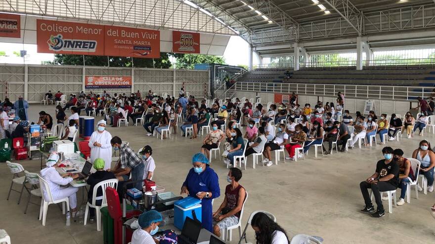 Vacunados en otra ciudad completan el esquema de Pfizer en Santa Marta