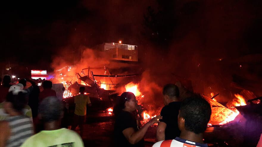 Incendio en mercado público de Fundación, Magdalena