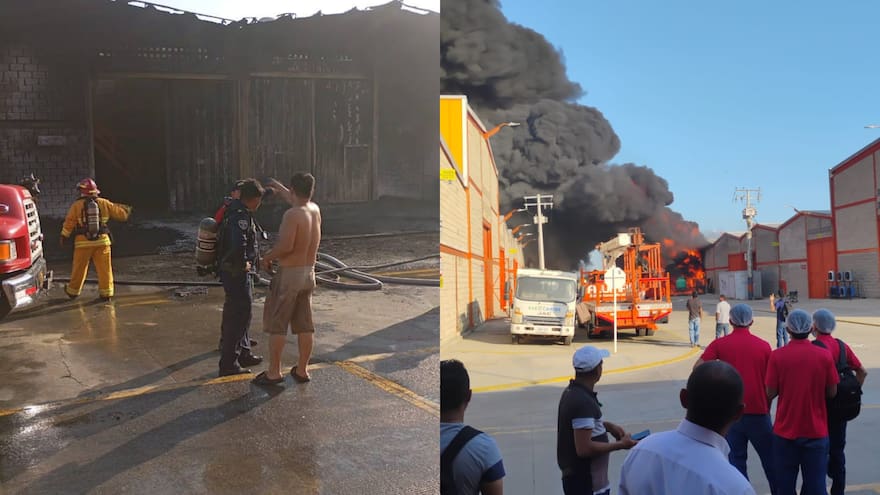 Incendio de gran magnitud genera afectaciones en bodega del Parque Industrial Stock Caribe, en la vía Barranquilla-Galapa