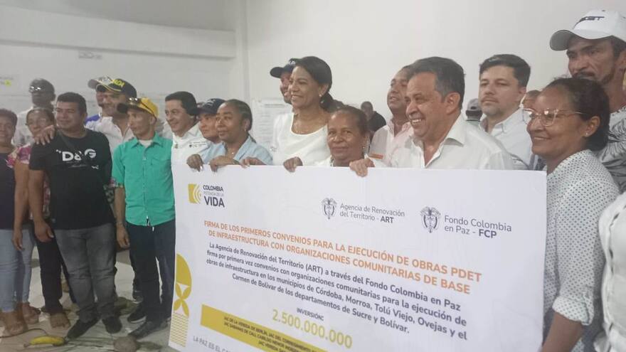 Comunidades de Montes de María ejecutarán obras por más de $2.200 millones