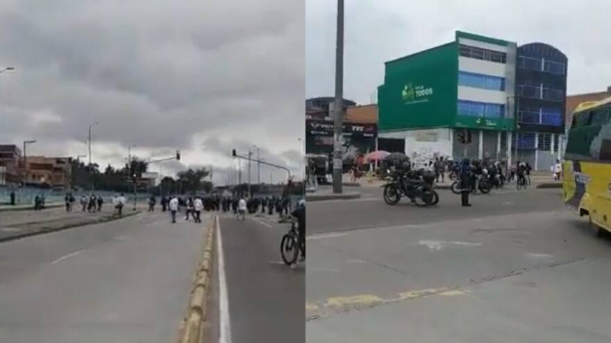 Se registran manifestaciones de la Primera Línea en Bogotá