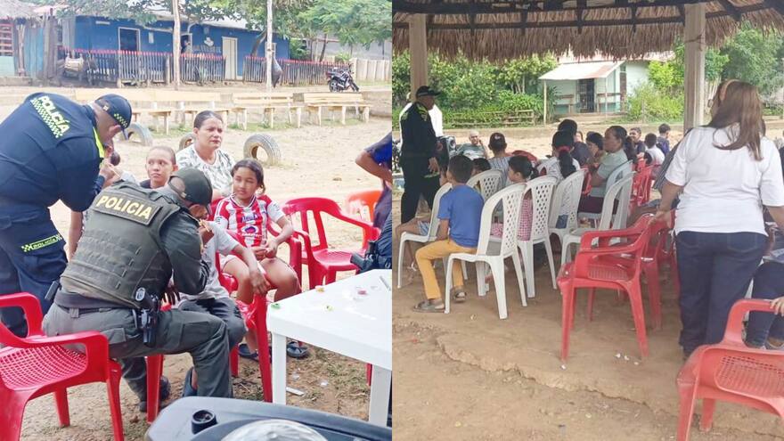 Policía fortalece sus relaciones con la comunidad de Pueblo Bujo, Córdoba