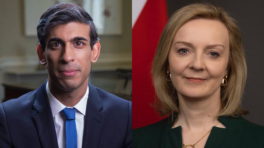 Los dos opcionados a reemplazar a Johnson como primer ministro británico