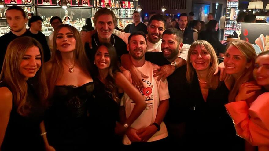Sofía Vergara estuvo en cena con Messi, Luis Suárez, Antonela Roccuzzo y Jordi Alba en restaurante de Miami
