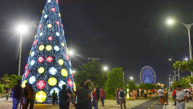 Barranquilla encendió el alumbrado navideño en el Gran Malecón