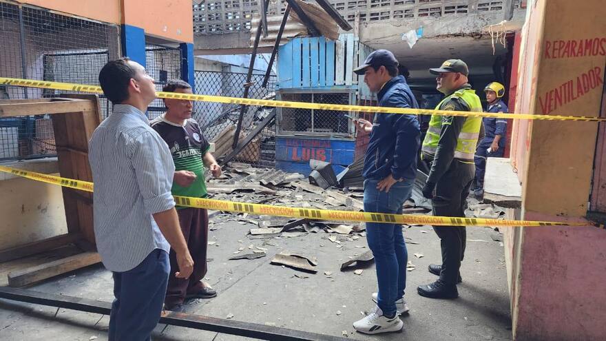 Realizan diagnóstico por caída del techo en el Mercado viejo de Montería