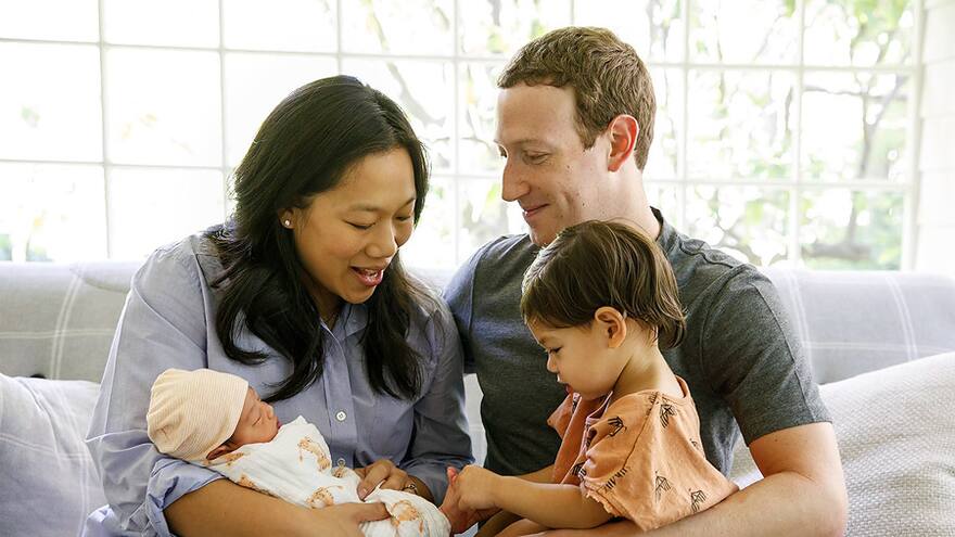 Por Facebook, Zuckerberg y su esposa anuncian la llegada de su segunda hija