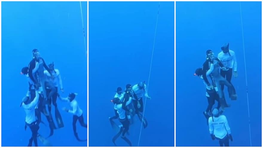 Así fue el rescate de un hombre que se desmayó a 125 metros de profundidad