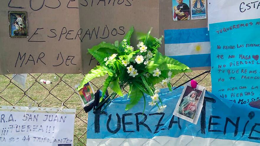 No hay indicios del submarino argentino en décimo día de búsqueda