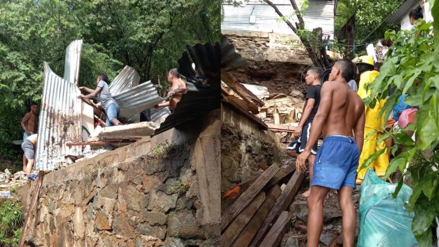 Se derrumbó un muro de contención y una casa en el sur de Santa Marta, Magdalena