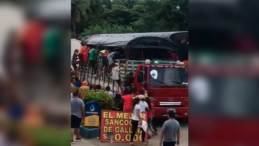 Saquean camiones de carga en medio de protesta de mineros en Antioquia