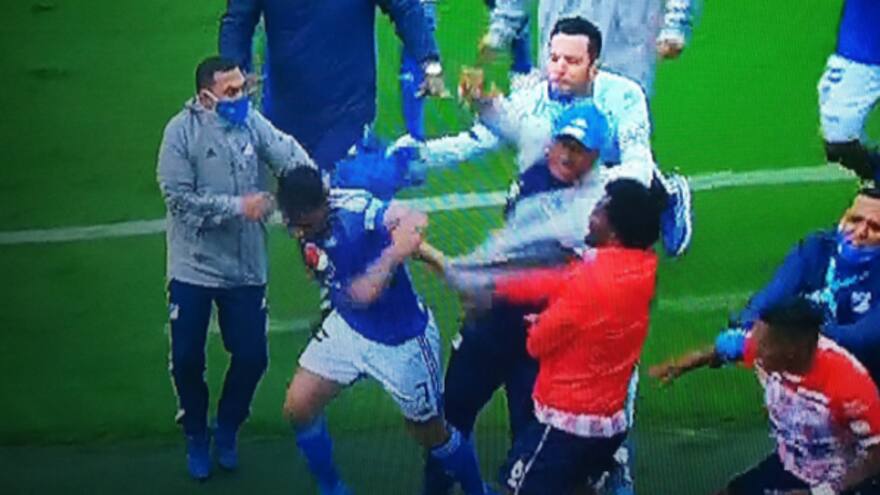 Cinco jugadores de Junior fueron sancionados tras pelea con Millonarios