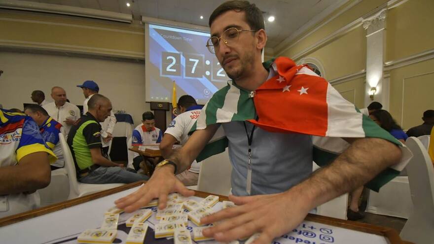 Un abjasio se gozó su participación en el Mundial de Dominó
