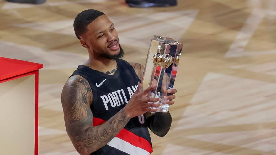 En video: Damian Lillard conquista por tercera vez el concurso de triples