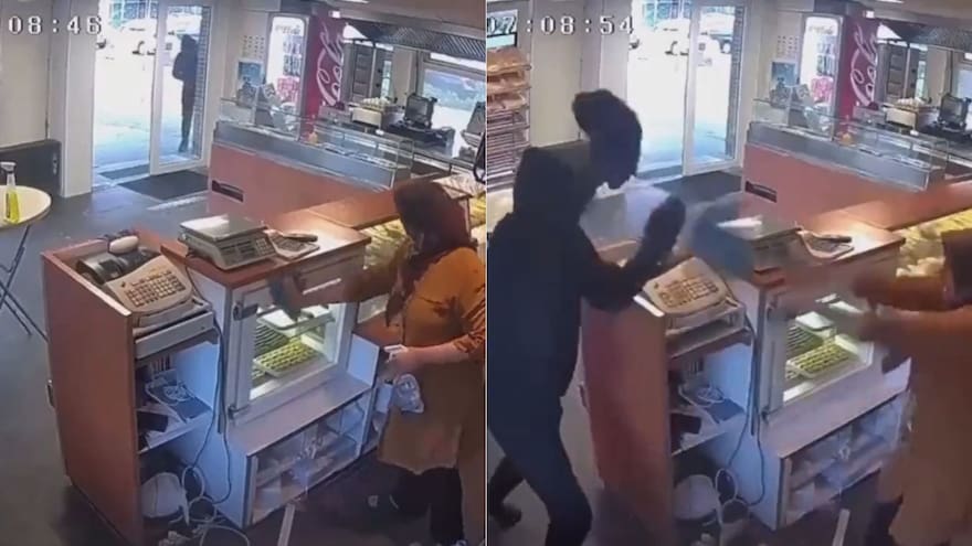 Valiente mujer ahuyenta a ladrón que intentaba robar en su panadería
