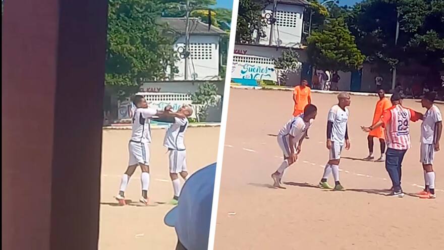 Teófilo Gutiérrez se va a los golpes en cancha de Simón Bolívar