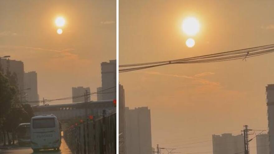 ¿Por qué aparecieron dos soles en el cielo en China?