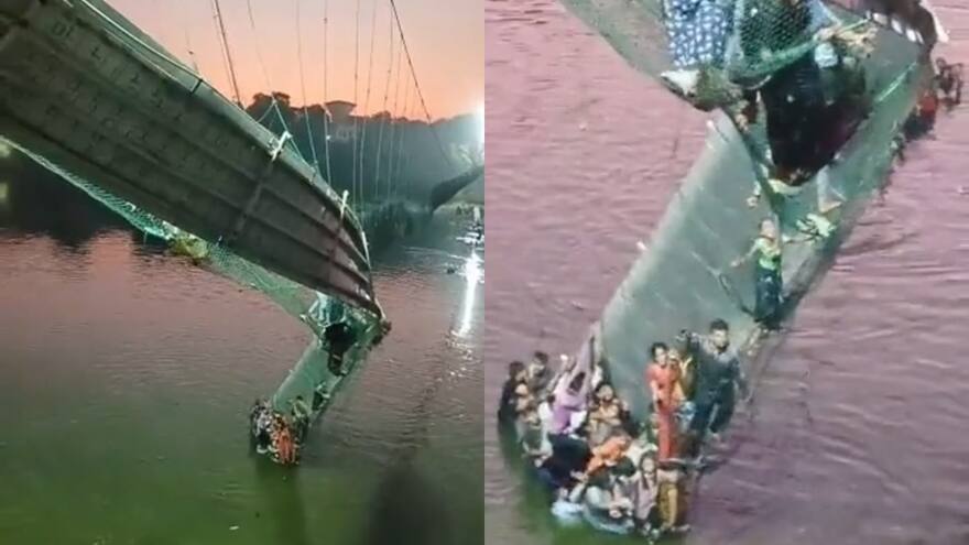 Colapso de un puente en el oeste de la India deja más de 100 muertos