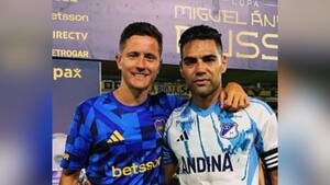 Falcao y Ander Herrera vivieron un emotivo encontraron durante partido amistoso entre Boca Juniors vs. Millonarios