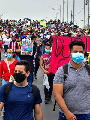 Marchas y vandalismo